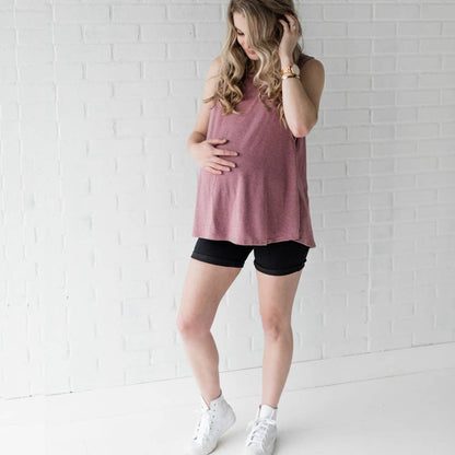 Sasha Maternity and Nursing Tank Top -Heather Rose