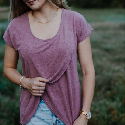 Skyler Short Sleeve- Heather Rose